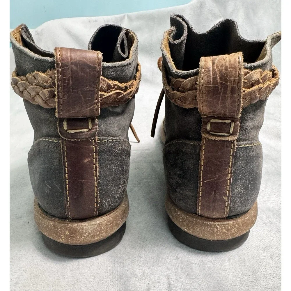 Børn Temple II Women's Ankle Boots Suede Leather  Braided Chukka Comfort Size 10